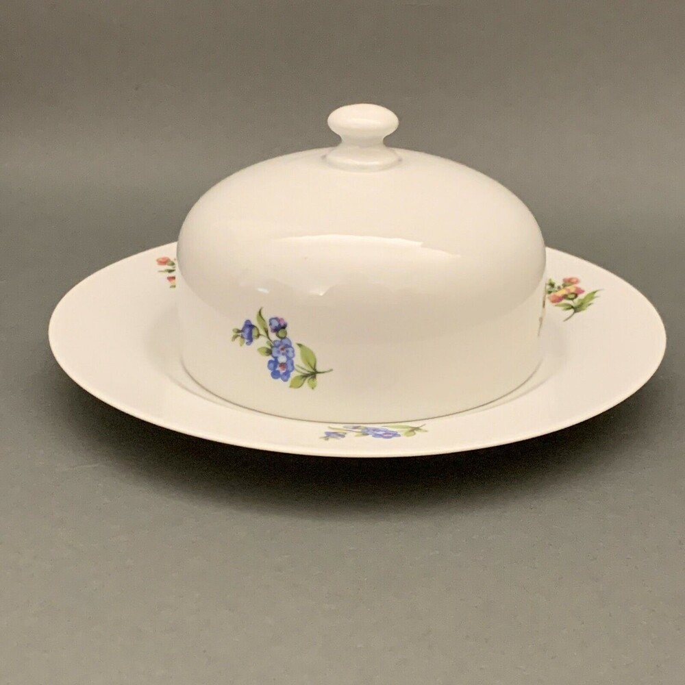 Henneberg Porzellan 1977 Covered Cheese Butter Dish‎ German Democratic Republic